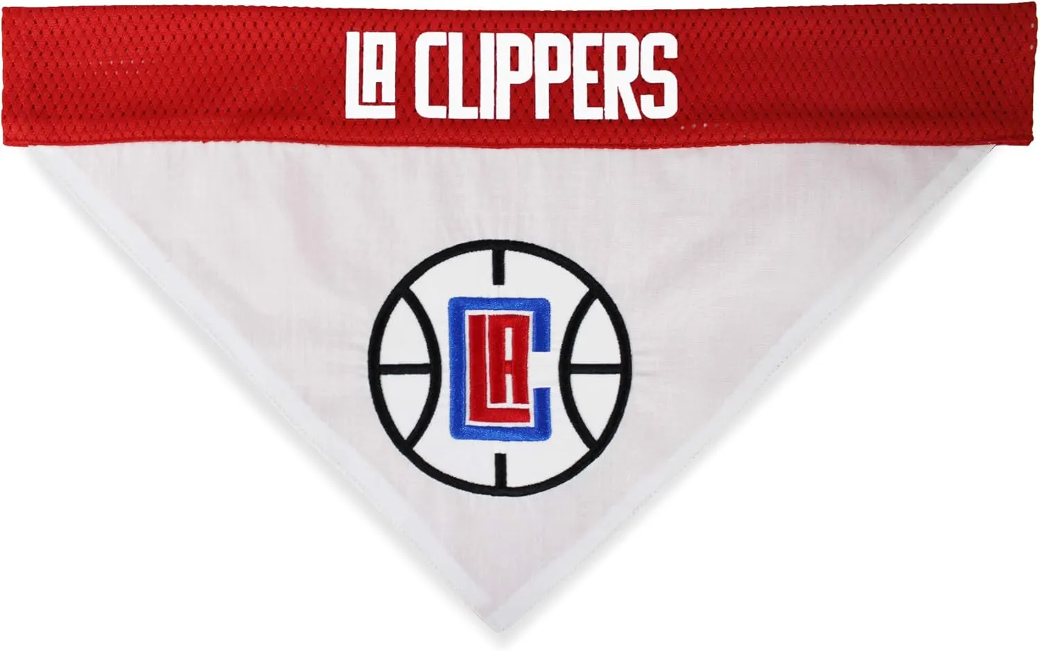 NBA Dog Bandana - Los Angeles Clippers Reversible Pet Bandana. 2 Sided Home & Away Sports Bandana with a PREMIUM Embroidery TEAM Logo, Large/X-Large