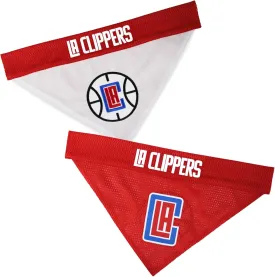 NBA Dog Bandana - Los Angeles Clippers Reversible Pet Bandana. 2 Sided Home & Away Sports Bandana with a PREMIUM Embroidery TEAM Logo, Large/X-Large