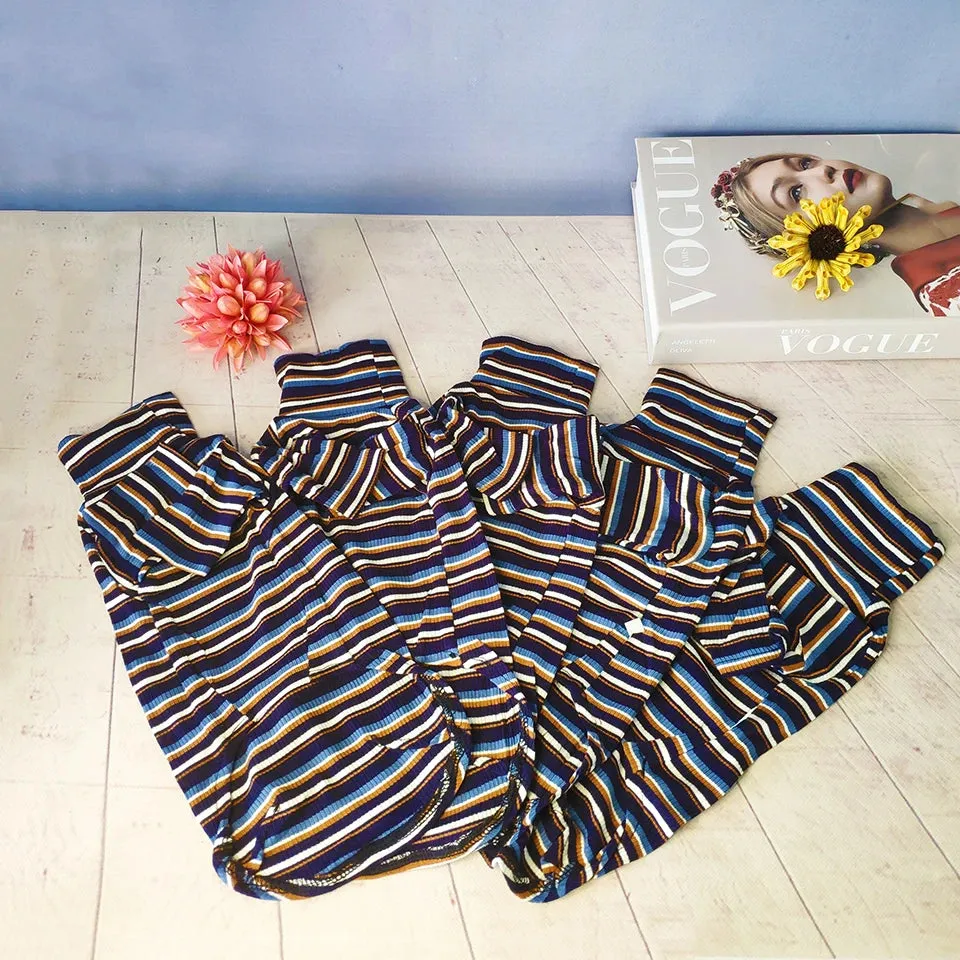 New Sphynx & Devon Hairless Cat Clothes | Knitted Striped High Collar Cat Clothing for Kittens | Spring & Autumn Kitty Costume