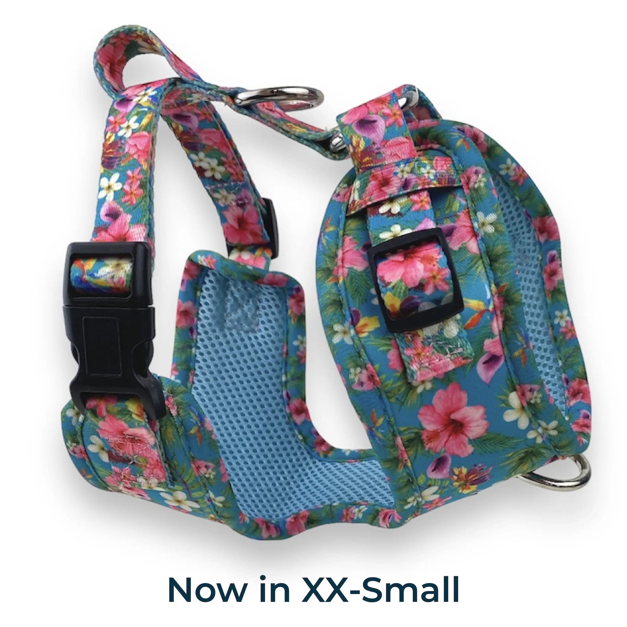 No Pull Pet Harness - Teal Hawaiian