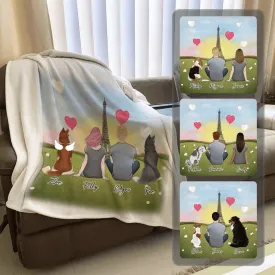 Paris Personalized Pet & Owner Blanket