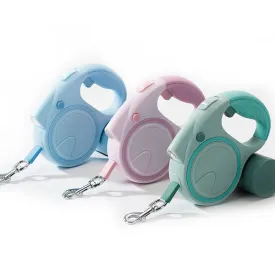 PAWS ASIA Manufacturer Long Slip Rope Automatic Retractable Dog Leash With Light And Bag