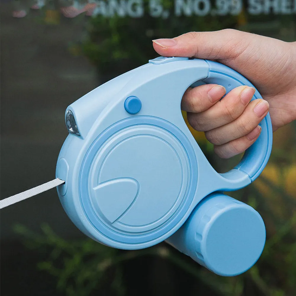 PAWS ASIA Manufacturer Long Slip Rope Automatic Retractable Dog Leash With Light And Bag