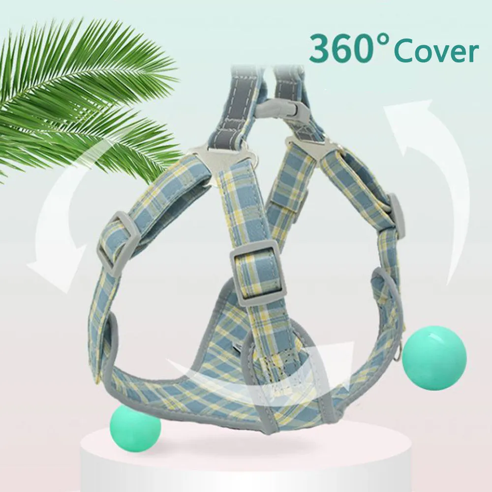 PAWS ASIA Manufacturers Cute Cheap Cotton Reflective Adjustable Dog Harness And Leash