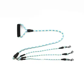 PAWS ASIA Manufacturers Dropshipping Multifunctional Polyester Three heads Dog Leash With Comfortable Handle