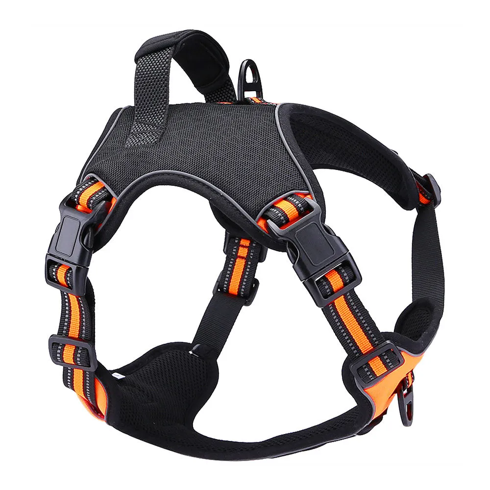PAWS ASIA Manufacturers New Luxury Cool Reflective Adjustable Heavy Duty Large Dog Harness