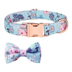 PAWS ASIA Manufacturers Western Style Luxury Colorful Pattern Removable Bow Tie Dog Collars