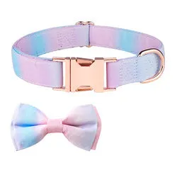 PAWS ASIA Manufacturers Western Style Luxury Colorful Pattern Removable Bow Tie Dog Collars