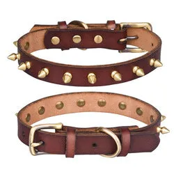 PAWS ASIA Wholesale Leather Fashion Luxury Personalized Anti Bite Spiked Studded Dog Collar Cat