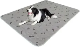 Peepeego 2Pack Pee Pads for Dogs Reusable Free Dog Comb, Waterproof Rug 36x48, Absorbent Puppy Pads Washable, Non Slip Protector for Bed Couch Carpet
