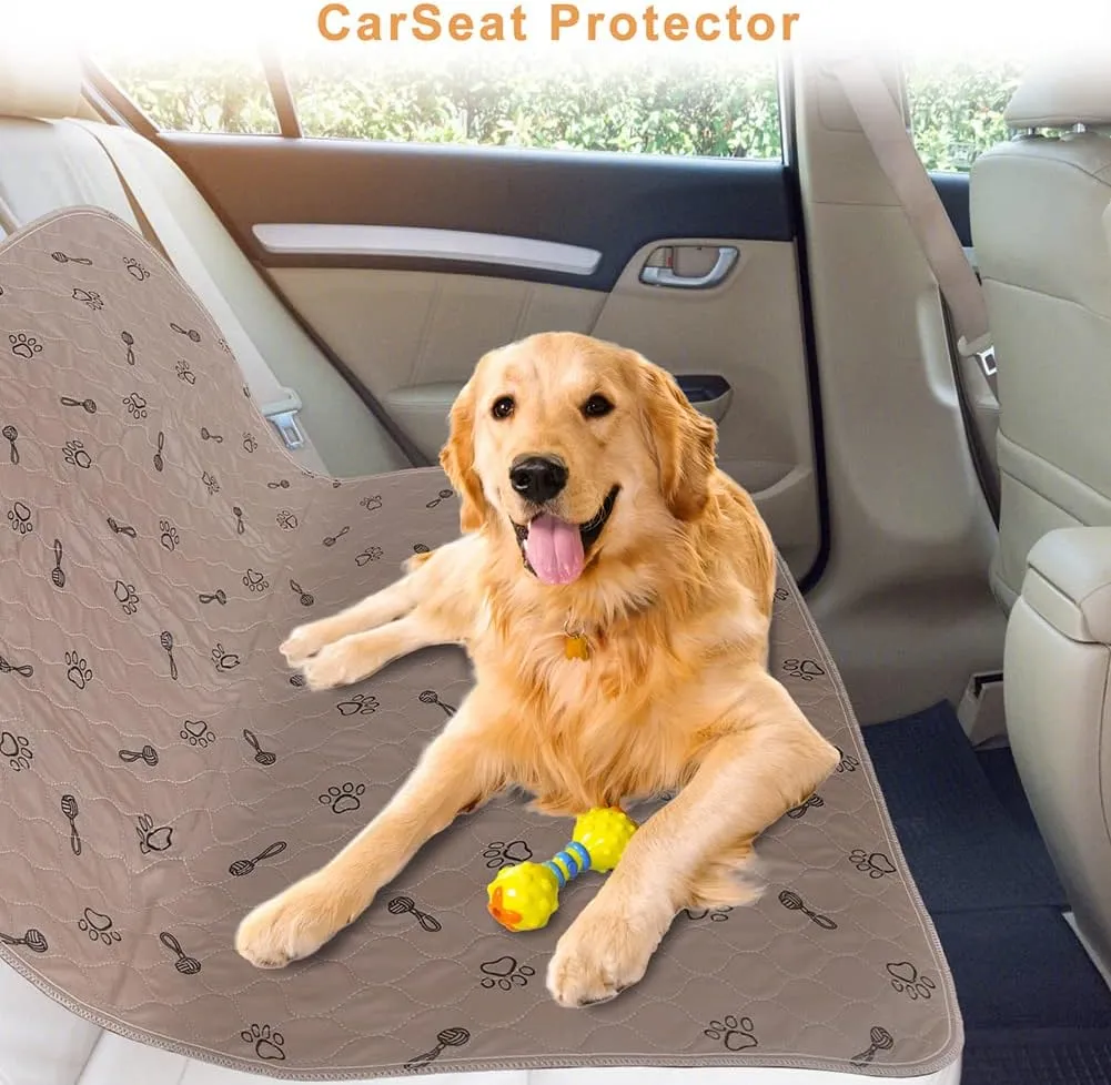 Peepeego 2Pack Pee Pads for Dogs Reusable Free Dog Comb, Waterproof Rug 36x48, Absorbent Puppy Pads Washable, Non Slip Protector for Bed Couch Carpet