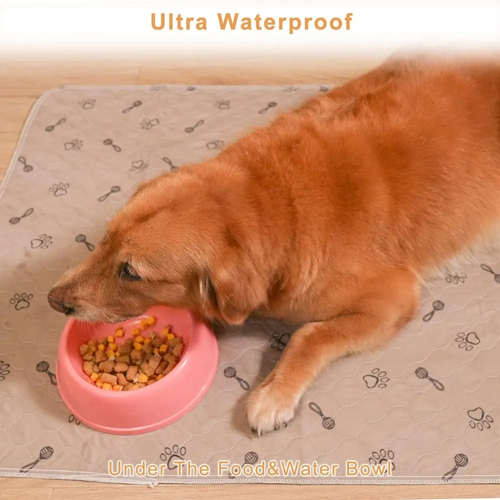 Peepeego 2Pack Pee Pads for Dogs Reusable Free Dog Comb, Waterproof Rug 36x48, Absorbent Puppy Pads Washable, Non Slip Protector for Bed Couch Carpet