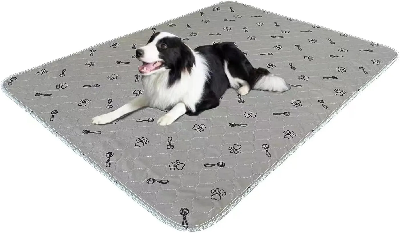 Peepeego 2Pack Pee Pads for Dogs Reusable Free Dog Comb, Waterproof Rug 36x48, Absorbent Puppy Pads Washable, Non Slip Protector for Bed Couch Carpet