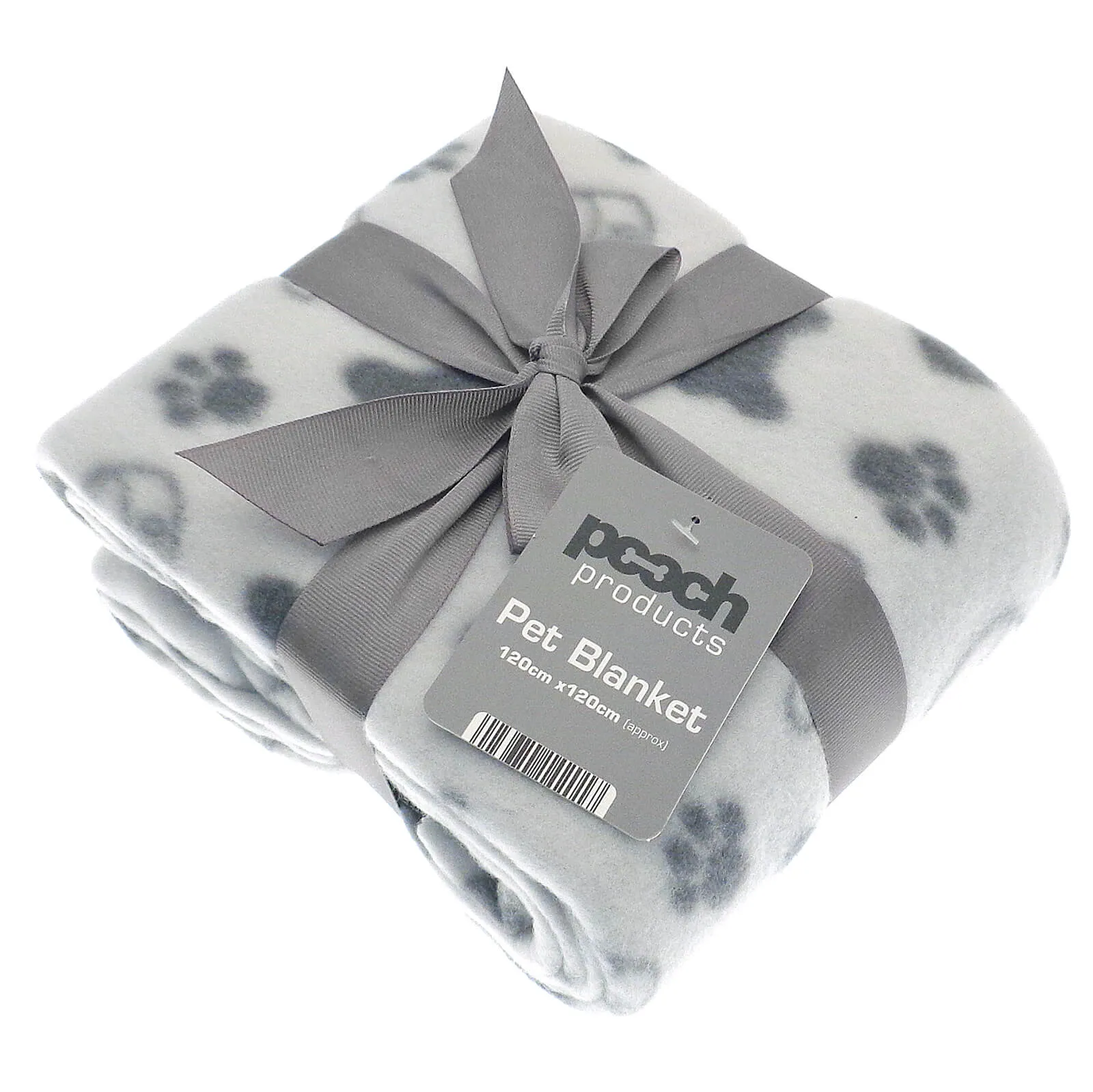 Pet Blanket Dog Theme Printed Fleece Cover Grey Square 120cm