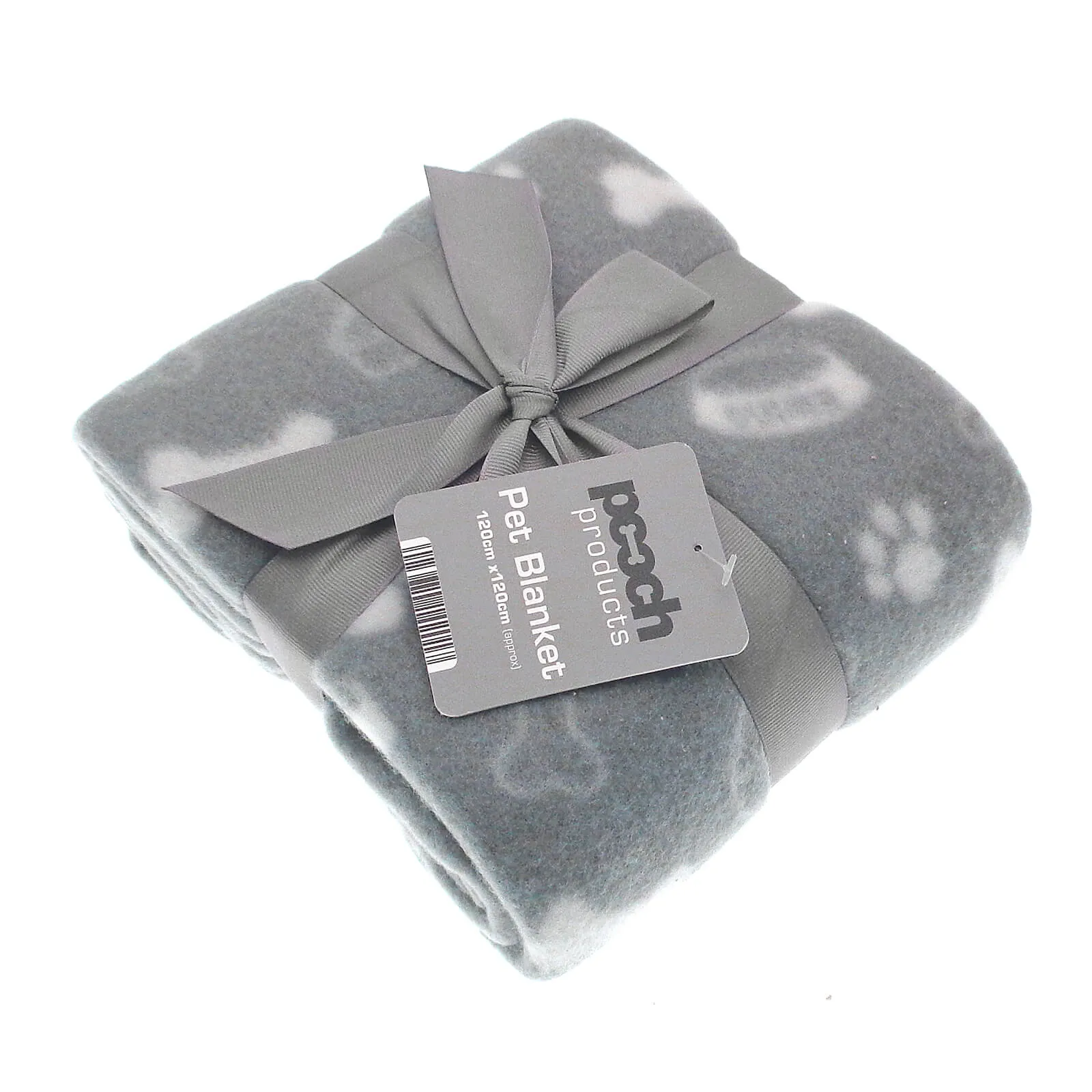 Pet Blanket Dog Theme Printed Fleece Cover Grey Square 120cm