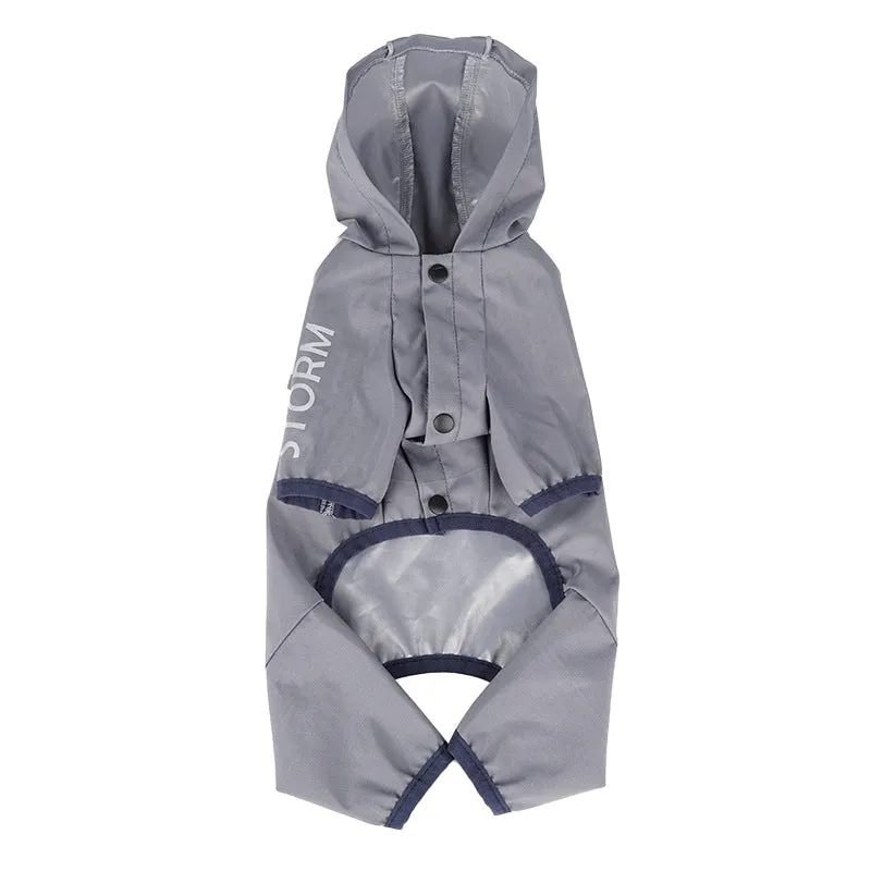 Pet Dog Clothing | Rainproof, Breathable, Portable Reflective Printing Four-Legged Raincoat for Dogs and Cats