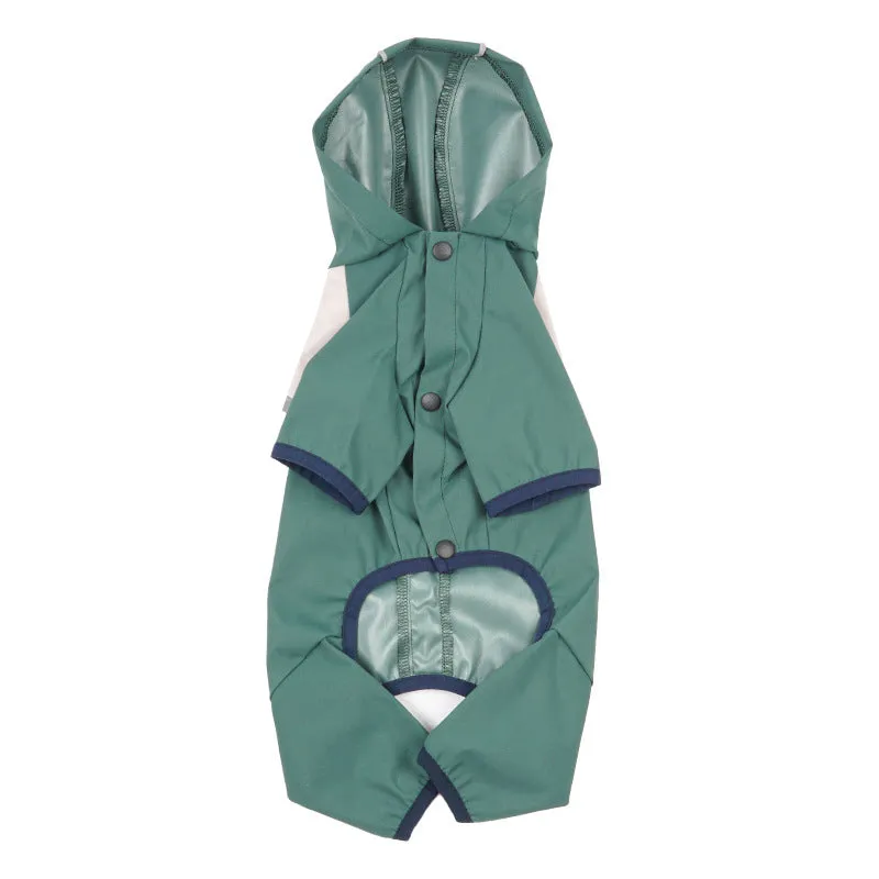 Pet Dog Clothing | Rainproof, Breathable, Portable Reflective Printing Four-Legged Raincoat for Dogs and Cats