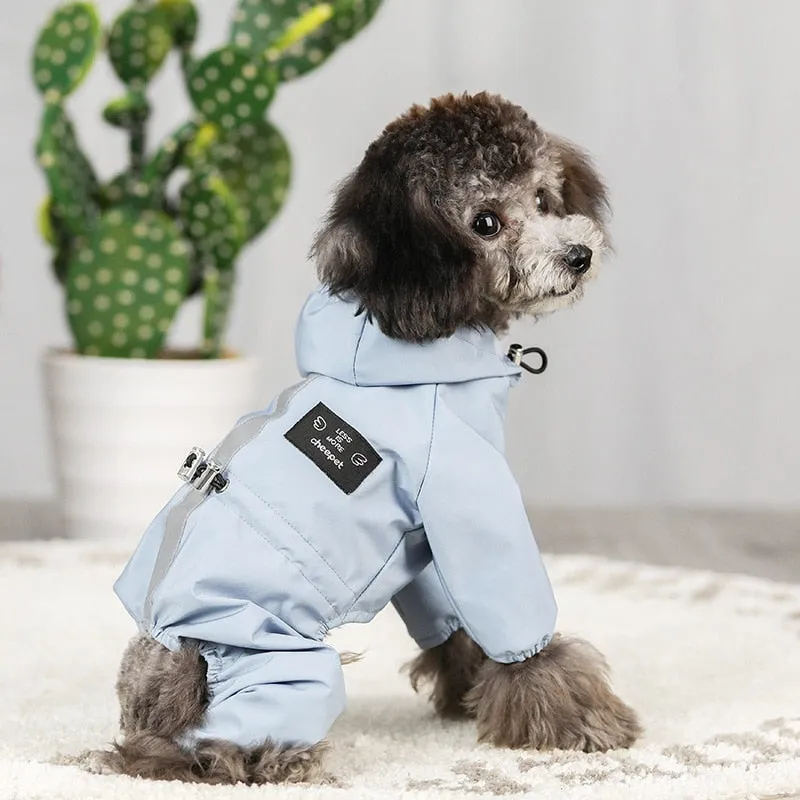 Pet Raincoat   Breathable, Reflective, Soft, Waterproof