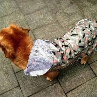 Pet Raincoat Lightweight Hoody Jacket