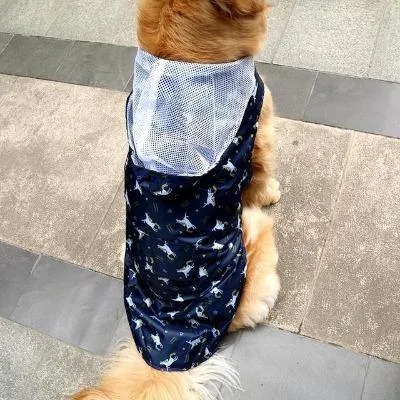 Pet Raincoat Lightweight Hoody Jacket