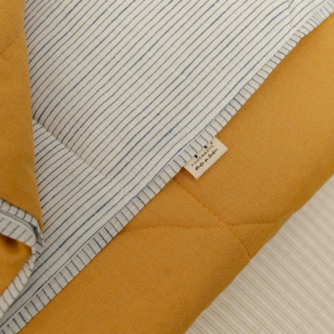 PoochMate OAK BOHO Linen Yellow Dog Blanket : Pony