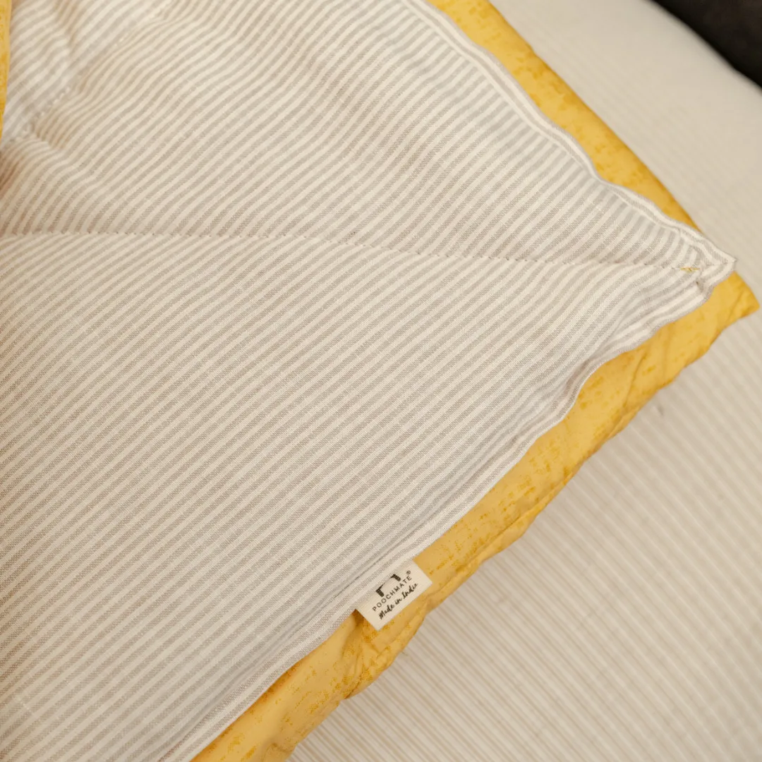 PoochMate OAK BOHO Yellow Dog Blanket : Cloud & Rains