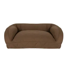 Quilted Microfiber Bolster Bed | Chocolate