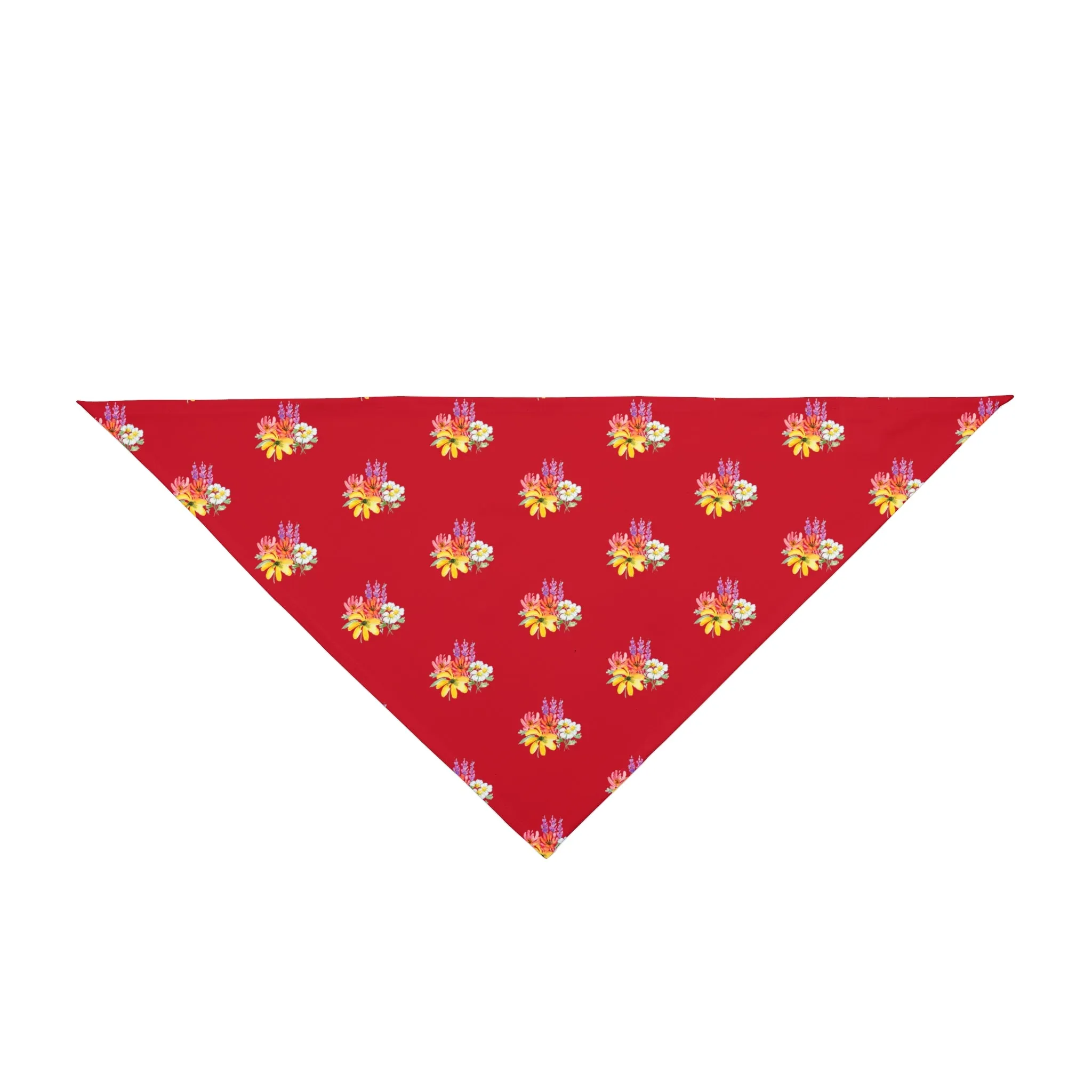 Red Flowers Pet Bandana