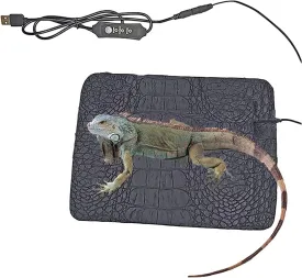 Reptile Heat Mat Heated Throw USB Pet Heating Pad Electric Reptile Thermal Blanket Warm Adjustable Temperature Controller Incubator Mat Tools Warming Pad 5.90 * 8.66in Electric Blanket ( Size : Small