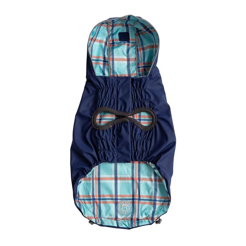 Reversible Elasto-Fit Navy Raincoat for Stylish Dogs