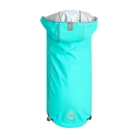 Reversible Neon Aqua & Iridescent Raincoat for Dogs