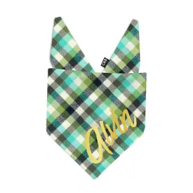Rosemary Flannel Dog Bandana