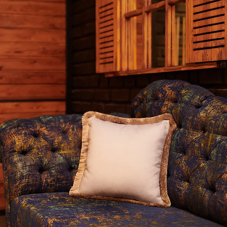 Rubeza Velvet Printed Cushion 45cm x 45cm - Boss Rooster