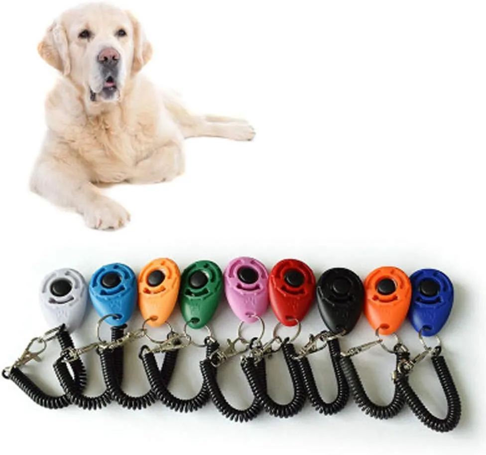 SERYU 1 Piece New Dog Pet Click Clicker Training Trainer Aid Wrist Strap