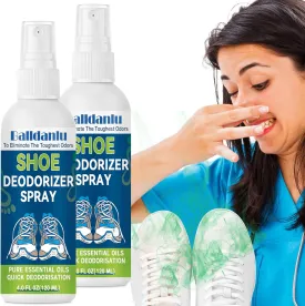 Shoe Deodorizer Spray, 2 Pack Natural Shoe Refresher Spray for Men and Women, Extra Strength Shoe Odor Elimination for All Types of Footwear, Multi-Purpose Shoe Smell Remover Fights Odor and Stink