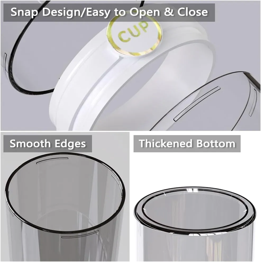 Toothbrush Holder Travel, Covered Toothbrush Toothpaste Case for Traveling Camping Business Trip, Portable Toothbrush and Toothpaste Storage Container for Bathroom School, Half-Clear (Black)