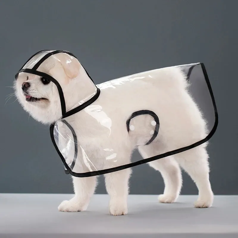 Transparent Raincoat for Dogs - Durable, Windproof, and Waterproof