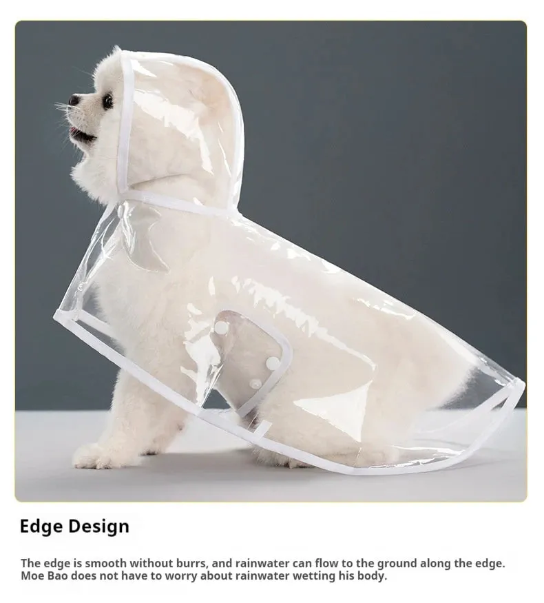 Transparent Raincoat for Dogs - Durable, Windproof, and Waterproof