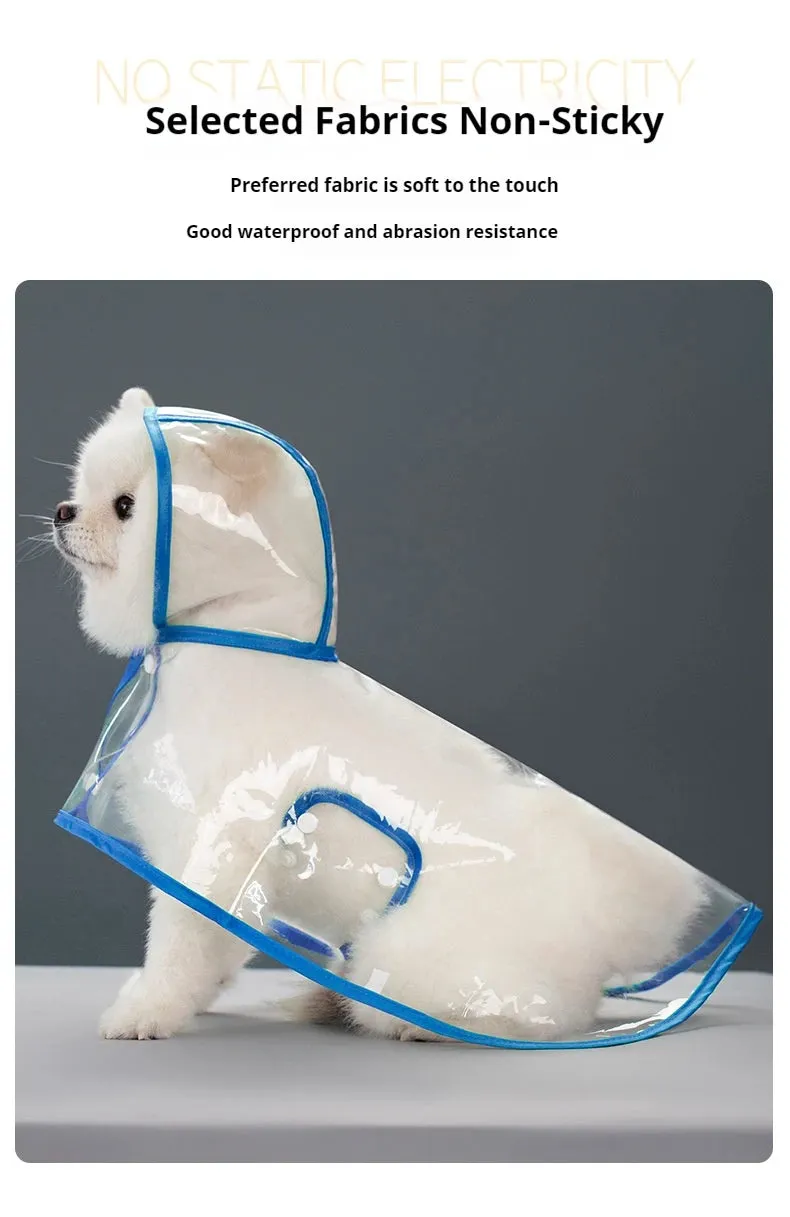 Transparent Raincoat for Dogs - Durable, Windproof, and Waterproof