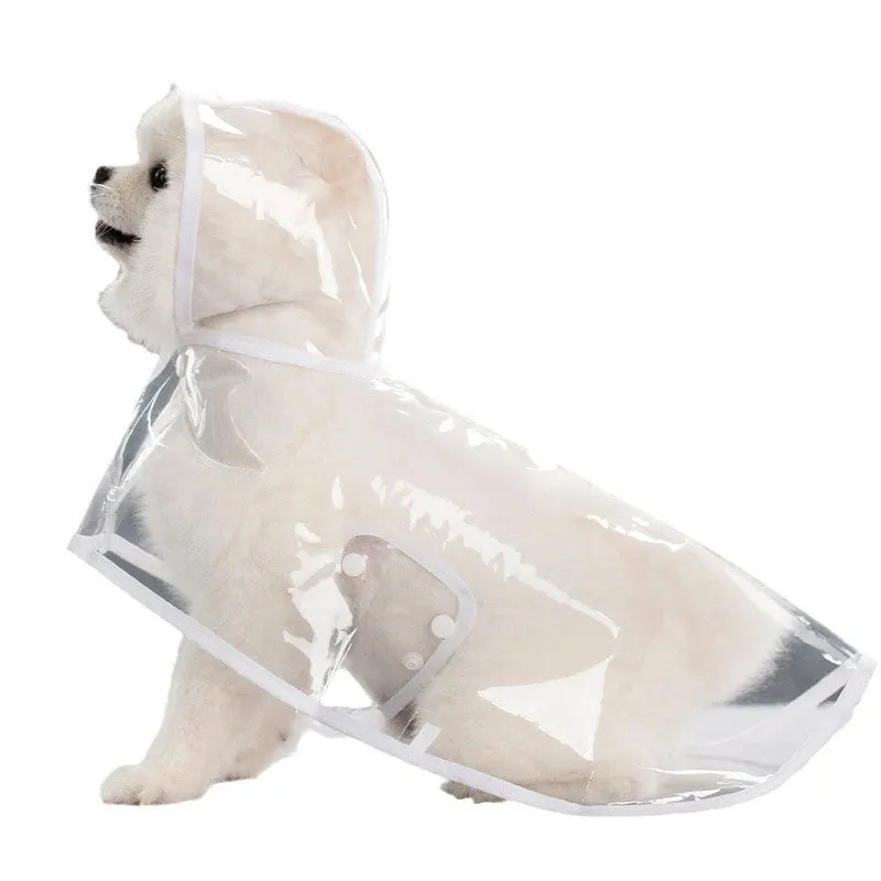 Transparent Raincoat for Dogs - Durable, Windproof, and Waterproof