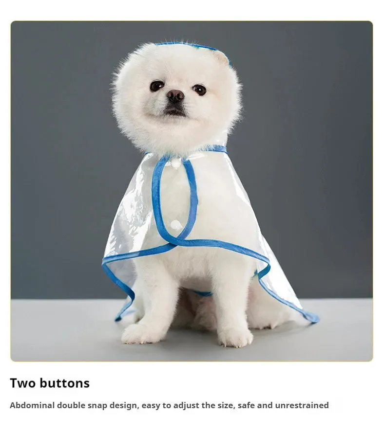 Transparent Raincoat for Dogs - Durable, Windproof, and Waterproof