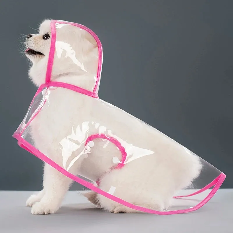 Transparent Raincoat for Dogs - Durable, Windproof, and Waterproof