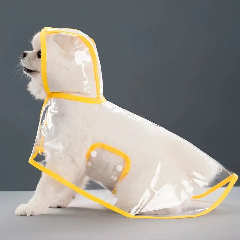 Transparent Raincoat for Dogs - Durable, Windproof, and Waterproof