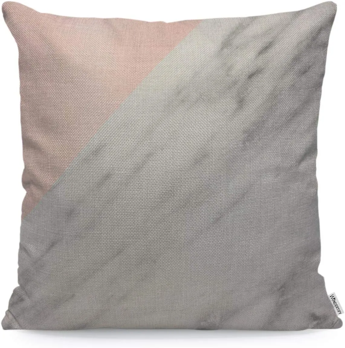 WONDERTIFY Pillow Cover Marble Pattern White Pink - Soft Linen Pillow Case for Decorative Bedroom/Livingroom/Sofa/Farm House - Couch Pillow Cushion Covers 18x18 Inch 45x45 cm
