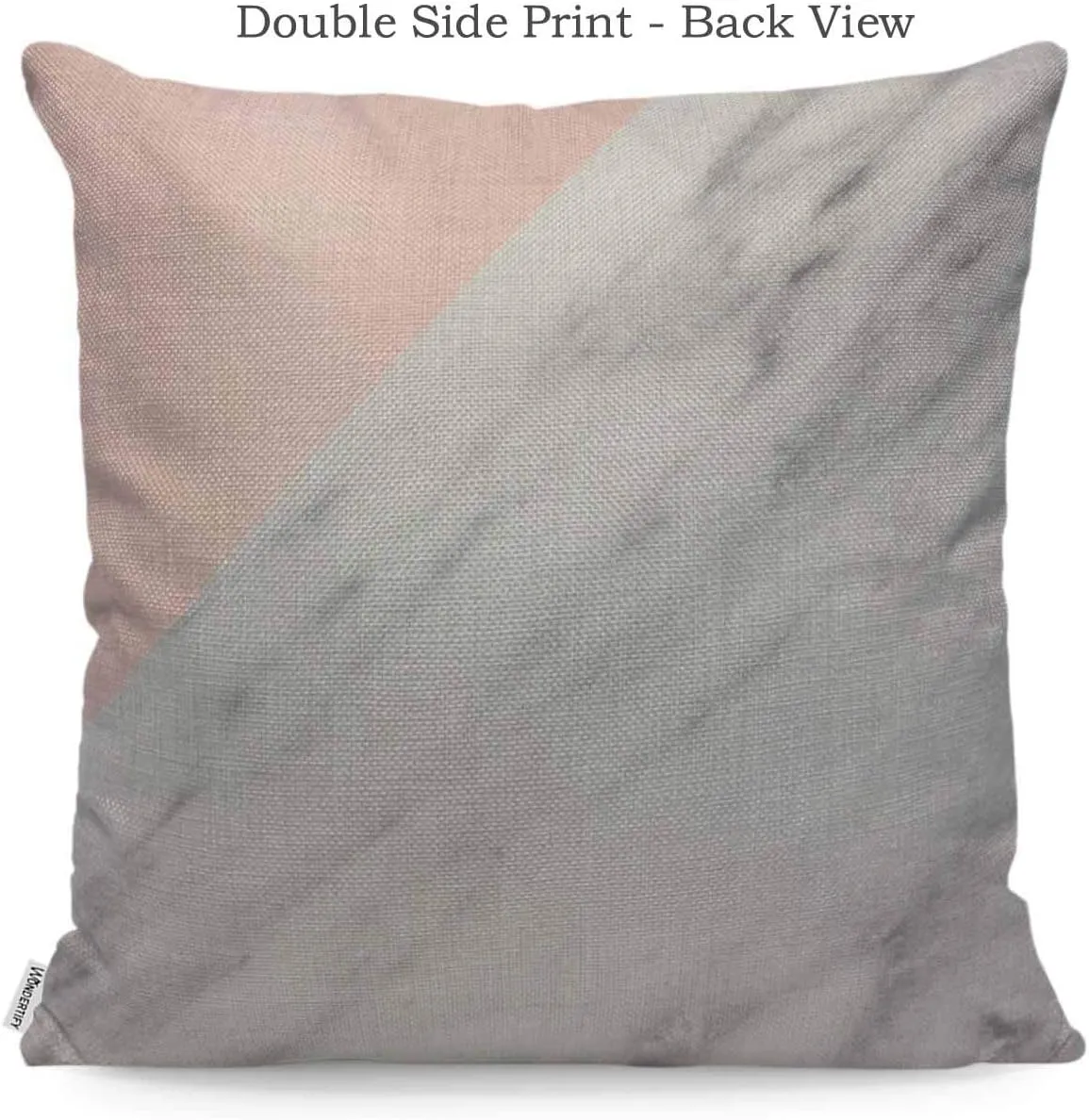 WONDERTIFY Pillow Cover Marble Pattern White Pink - Soft Linen Pillow Case for Decorative Bedroom/Livingroom/Sofa/Farm House - Couch Pillow Cushion Covers 18x18 Inch 45x45 cm